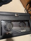 Heritage Black Dual Watch Winder For 2 Watches With Storage And Case