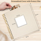 Scrapbook Photo Album Linen Cover  10 X 10 Inch Hardcover Kraft White Pages Memo