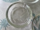 Set 4 Vintage Heavy Clear Glass Drink Coasters