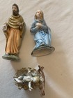Vtg Hand Painted Ceramic Nativity Set 22 Pcs Goodsell Mold Co  Beautiful Colors 