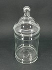 Vintage Glass Apothecary Jar With Lid Clear Glass 9 5 h Storage Container 1930s