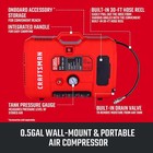 Craftsman Tire Inflator  All In One Wall Mount Air Compressor Oil-free  1 5hp 