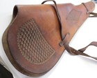 Vintage Eubanks Brown Tooled Leather Rifle Saddle Scabbard