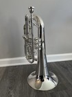 Allora Vienna Marching Baritone Horn Silver With Case 3 Valve As-is 