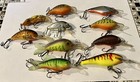 Vintage Mixed Lot Of 10 Crankbaits Fishing Lures   Case
