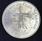 1981 Turks And Caicos Half Crown  Unc   Elizabeth Ii  Windmill  Km52