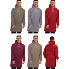 Unisex Men Women Hooded Work Coat Long Sleeve Front Button Lab Coat Jackets 