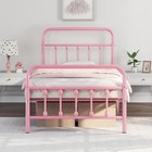 Sturdy Metal Bed Frame High Headboard Safe Design Quick Assembly Rustic Style Us