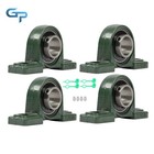4pcs Ucp206-20 Pillow Block Bearing 2-bolt Solid Base 1-1 4  Bore Self-aligning