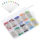 500pcs 10 Colors Sewing Pins For Fabric  1 5inch Straight Pins With Colored 