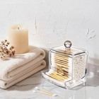 10oz Acrylic Qtip Holder Dispenser For Cotton Swabs  Small Clear Plastic