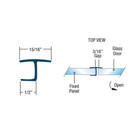 Cbw Frameless Shower Door Side Seal H-type 180 Degree 72  Length