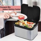 Compact Countertop Compost Container 1 13 Gal Airtight Lid Odorless Stainless