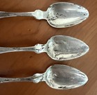 Antique American Coin Silver Teaspoons Set Of 6     E  Hunt     19th Century     98g
