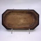 Antique Primitive Tramp Appalachian Folk Art Hand Carved Painted Pencil Pen Tray
