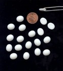 144 Vintage Chalk White Glass 12x10mm Oval Cabochons D816