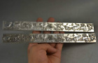 Chinese Old Chinese Tibetan Silver Hand-carved  Zodiac Paperweight Statue A Pair