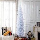 8ft Unlit Pencil Artificial Christmas Tree - Realistic Branches 618 Tips White