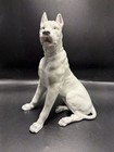 Rare Antique Gebruder Heubach Porcelain Great Dane Dog Figurine 8    Makers Mark