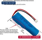 3 7v 2600mah 18650 Rechargeable Li-ion Battery With Jst Xh2 54 2p Connector Plug