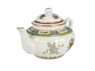 Vintage Jingdezhen Tea Pot Old Porcelain White  guangcai 8 Treasures 