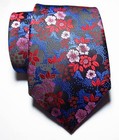 New Classic Floral Black Blue Red Pink Jacquard Woven Silk Men s Tie Necktie