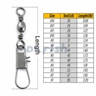 50 100pcs Fishing Barrel Swivel Interlock Snap  26-132lb Connector Tackle