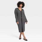 Women s Bell Long Sleeve Midi Sweater Dress - A New Day