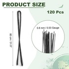 3 Pack 120pcs 32 Inch 22 Gauge Floral Stem Wire Stem Paper Wrapped Black 