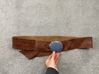 Chico s Nila Belt Indigo Wide Hip Lambskin Leather Women s 41-45in Brown Boho