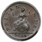 1754 Great Britain Farthing  George Ii  S-3722  Pcgs Au58