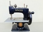 Antique Singer Mini Sewing Machine Iron Model 20  Childs Toy Hand Crank