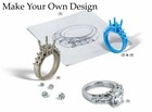 Moissanite Bridal Set Engagement Ring Solid 14k White Gold 2 50 Carat Round Cut
