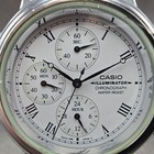 Casio Illuminator Chronograph Watch Men 38mm White Dial Steel Mqb-100 New Batt