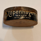 Vintage 1982 Copenhagen Snuff Empty Can Tin Top