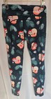 Feed Me Fight Me Christmas Leggings Sloth On A Donut Small Green