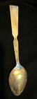 Vtg Russian Spoon Blue   White Enamel Flowers On Silver Marked 875  gold Wash 