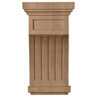 Cor05x05x10flrw Fluted Wood Corbels  5 1 2 w X 5 1 2 d X 10 h  Rubberwood