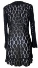 Vtg 90s Womens Victorian Black Lace Sheer Stretchy Whimsigoth Cardigan Top Sz M
