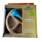 Avanchy Essential Dishes Bamboo Baby Suction Bowl   Plate Set Blue 4 Pieces