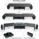 Dual Monitor Stand Riser With Drawer Black Desk Organizer Shelf  Built-in Storag