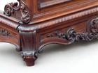 Rococo Revival Carved Walnut Queen Size Bed