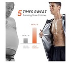 Men   s Sauna Suit Sweat Jacket   Pants Weight Loss Boxing Gym   xxl
