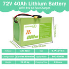 72v 40ah Lithium Replacement Battery With 100a Bms Electric Replacement Battery