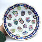 Antique 19th C  Chinese Famille Rose Footed Bowl Piquihua Hand Painted Decor