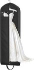 Wedding Dress Garment Bag For Travel With 4  Gusseted Long 72 Inch Black