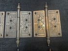 Set  6  Antique Vintage Matching Wonderful Eastlake Steeple Door Hinges 4 1 2   