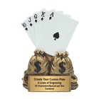 Custom Engraved Poker Champion Trophy     Personalized Poker Night Award     6 Inch