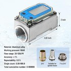 1  Digital Lcd Display Turbine Flow Meter Fuel   Water Flow Meter 20-120 Lpm Usa