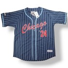 Nascar Jersey Men Xl Chicago Street Race 2024 Baseball Pinstripe Sewn On Patches